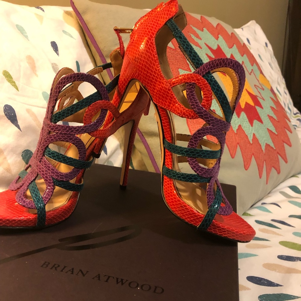 Brian Atwood strap sandal heels